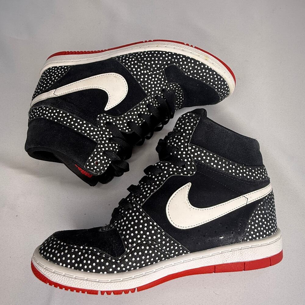 Nike Force Sky High Print Polka Dot Hidden Wedge Sneaker 705148-001 Women's 9